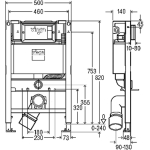 Viega 藏牆式水箱系統貼牆式座廁專用組合 - Visign for Style 20 沖水面板 (鍍鉻色) + Prevista 藏牆式水箱系統連支架 (86101CP+8533)